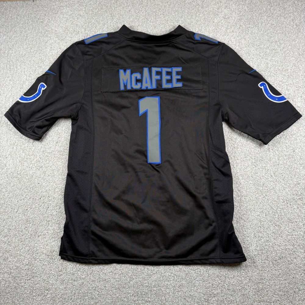 Nike Jersey Mens L Black Indianapolis Colts Pat McAfee 1 NFL On Field Football